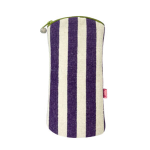 Purple Stripe Glasses Purse