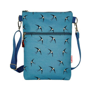 Tall Cross Body Bag - Blue Swallow