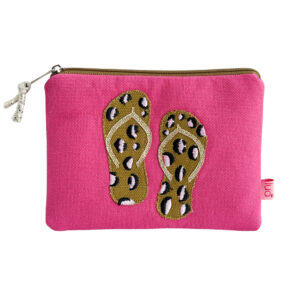 Canvas Flip Flop Purse - Pink