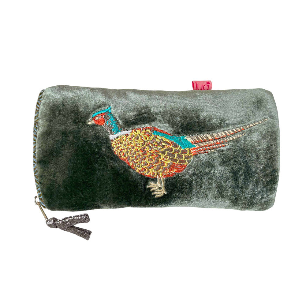 Pheasant Glasses Purse - Sage