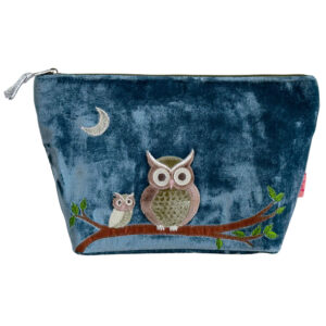 Owl Cosmetic Bag - Blue