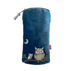 Owl Glasses Purse - Teal blue