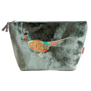 Pheasant Cosmetic Bag - Sage