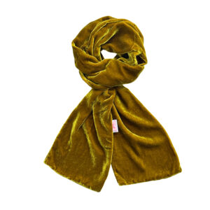 Silk Velvet Scarf - Chartreuse
