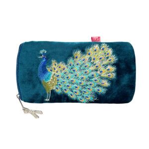 Peacock Glasses Purse - Dark Turquoise